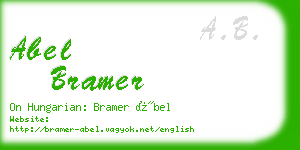 abel bramer business card